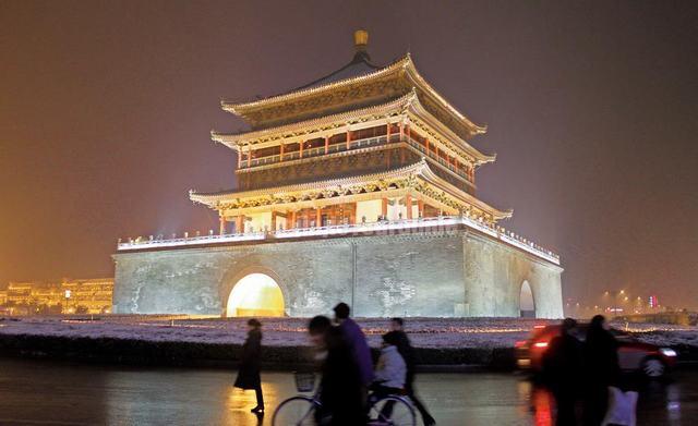 Bell Tower Charming Night View Xian