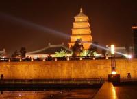 Big Goose Pagoda Beautiful Night View Xian China