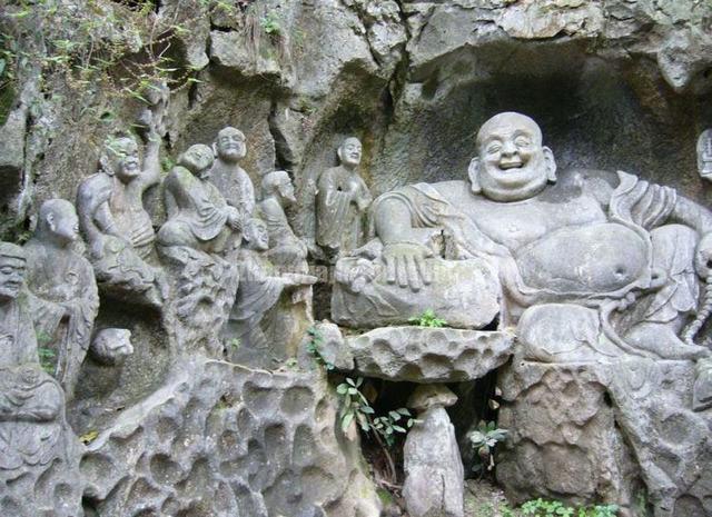 Hangzhou Feilai Peak Figure of Buddha Carved Stone