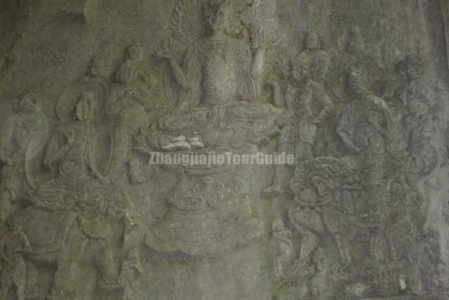 Vulture Peak Figure of Buddha Carved Stone Hangzhou