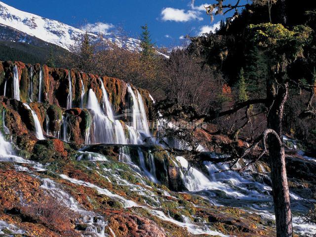 Huanglong Marvelous Flying Waterfall Autumn