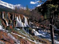 Huanglong Marvelous Flying Waterfall Autumn