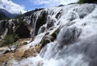 Jiuzhaigou Beautiful Pearl Shoal Waterfall