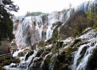 Jiuzhaigou Charming Pearl Shoal Waterfall