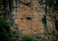 A Hanging Coffin in the Cliff