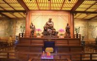 The Daoji Buddhist Monk's Statue in Lingyin Temple 