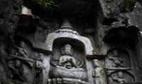 Lingyin Temple Beautiful Figure of Buddha Carved Stone Hangzhou