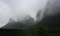 Yangshuo Moon Hill in Misty Day