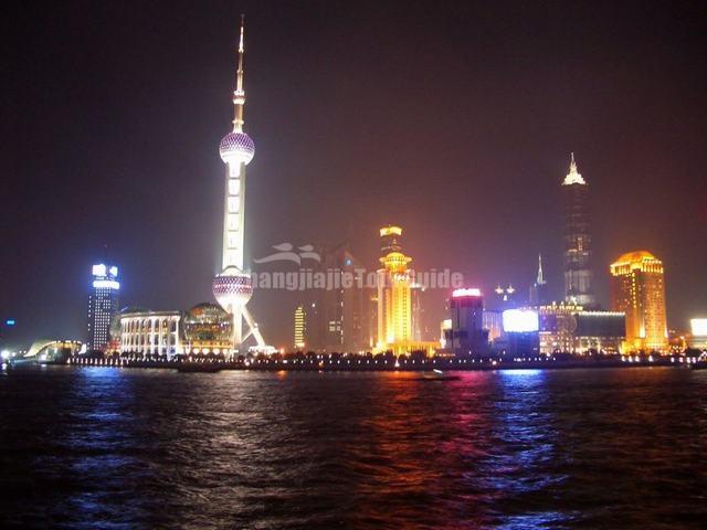 Oriental Pearl TV Tower Attractive Night Scene Shanghai