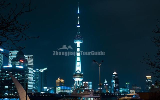 Oriental Pearl TV Tower Beautiful Night View Shanghai