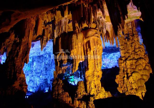 Reed Flute Cave Beautiful Scenery Guilin