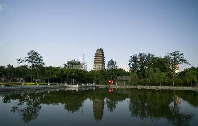 Small Goose Pagoda and Lake Xian