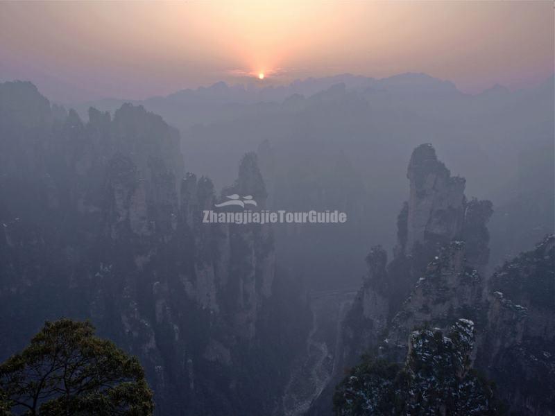 Sunrise in Zhangjiajie National Park