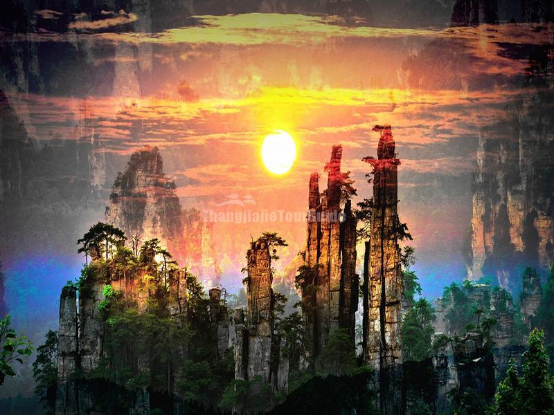 Tianzi Mountain Sunrise