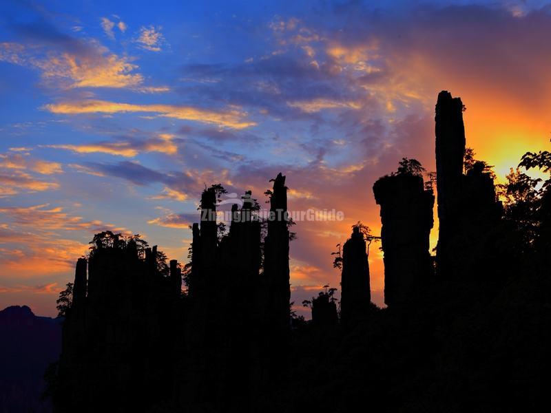 Sunset Zhangjiajie National Park