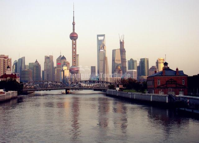 The Bund Buildings and Bridge Shanghai