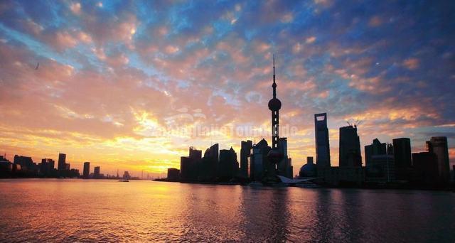 The Bund Sunrise Scenery Shanghai