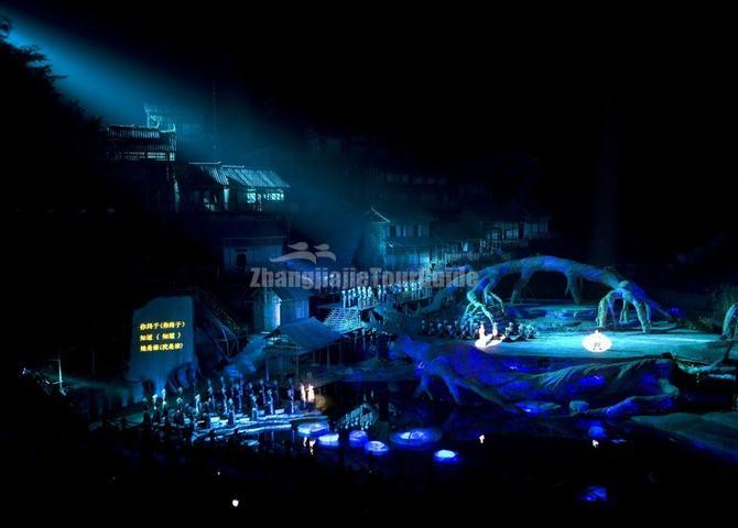 A Fantastic Night Show in Zhanjiajie China-Tianmen Fox Fairy