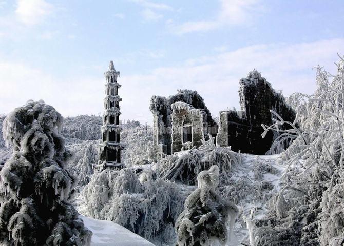 Tianmen Mountain in Winter