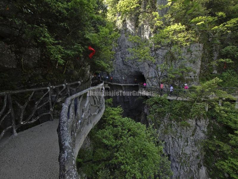 The Plank Road In The Ghost Valley In Tianmen Mountain