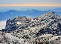 Tianmen Mountain Temple in Snow