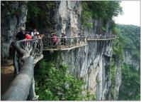 Plank Road along High Cliff Mount Tianmen China