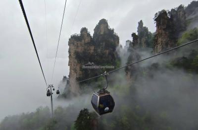 Tianzi Mountain in the mist