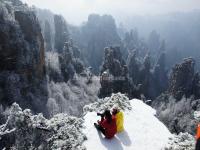 Tianzi Mountain in Snow