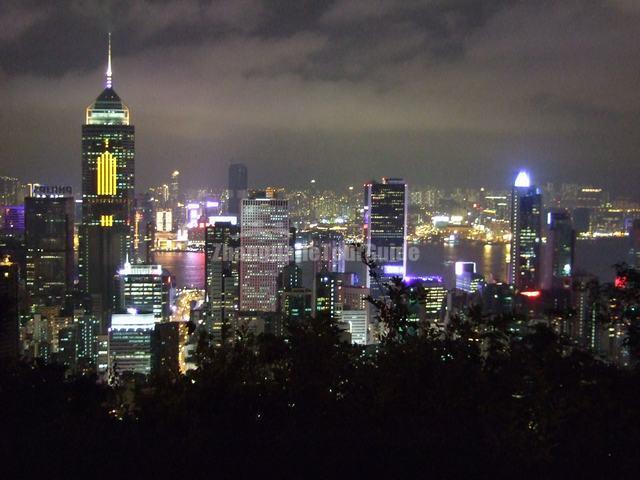 Victoria Peak Night Scene Hong Kong 