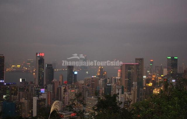 Victoria Peak Charming Night Scene China