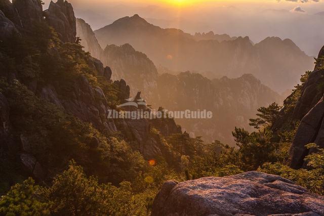 Yellow Mountain Dusk Scenery Anhui