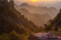 Yellow Mountain Dusk Scenery Anhui