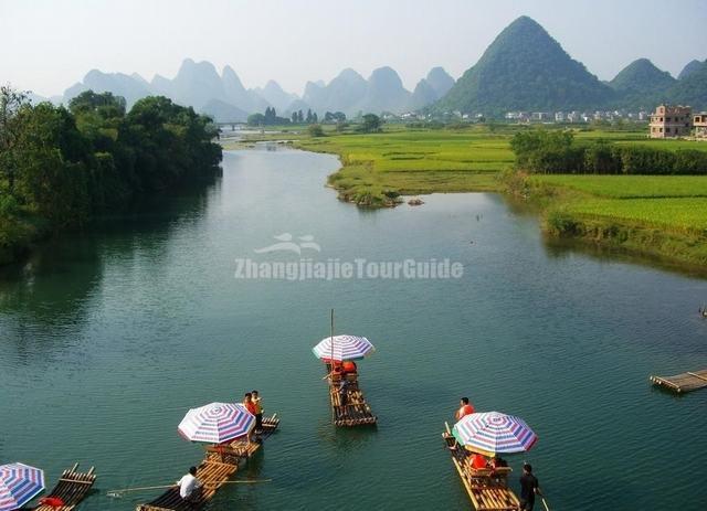 Yulong River Bamboo Rafts Yangshuo