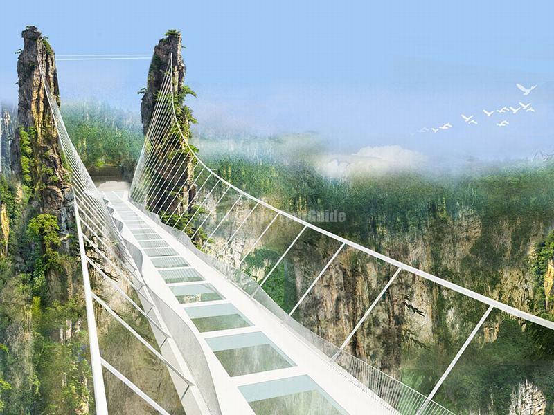 Glass Bridge in Zhangjiajie Grand Canyon