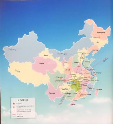 Zhangjiajie Flight Route Map