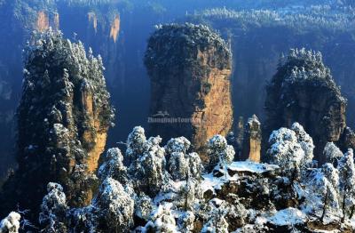 Zhangjiajie National Forest Park in Snow