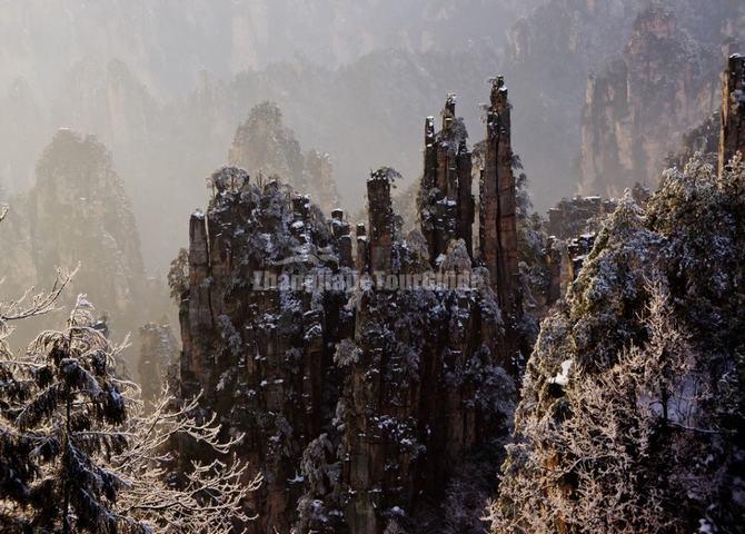 Snowscape of the Emperor's Hand Writing Peaks