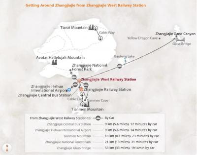 Zhangjiajie West Railway Station Map